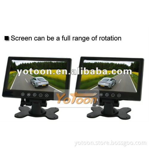 Touch button 7 inch car stand-alone monitor with 2 way video input stand alone monitor